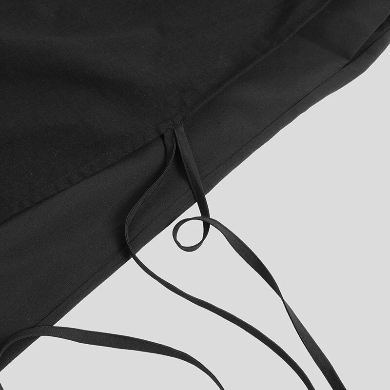 (image for) Men's Harem Pants Loose Soft Breathable Asymmetric Skirt Trousers Punk Dress Pants Hiking Travel